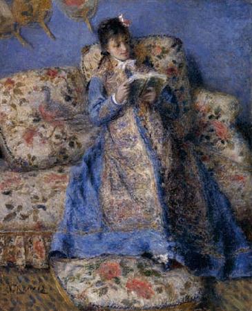 Pierre-Auguste Renoir Camille Monet reading Norge oil painting art
